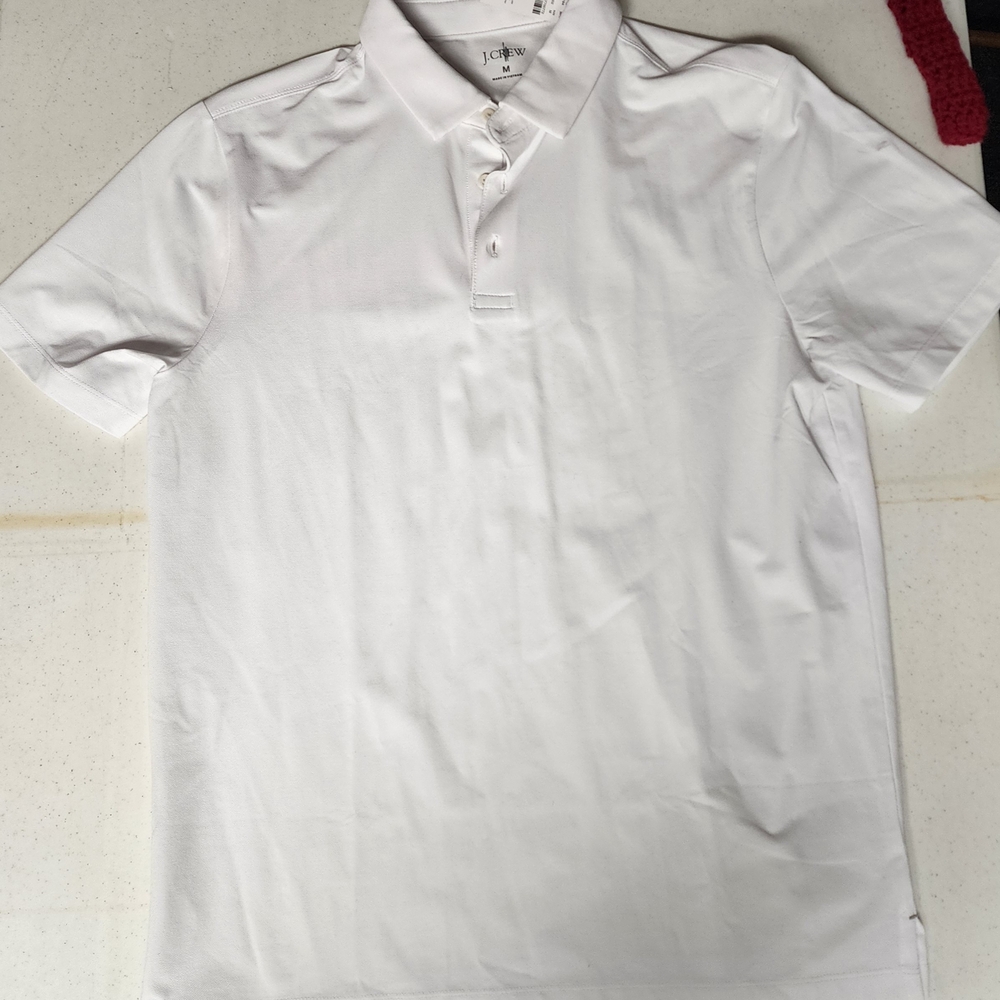 J. Crew Classic White Polo Shirt